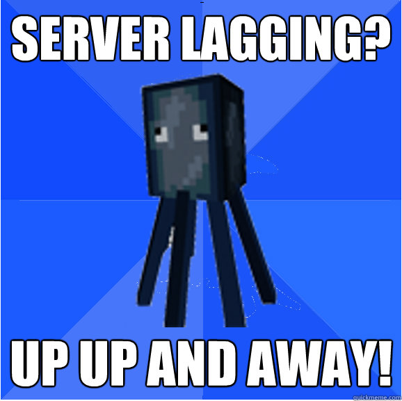 server lagging? up up and away!  Socially Awkward Squid