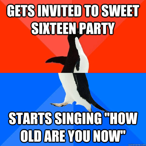 gets invited to sweet sixteen party starts singing 