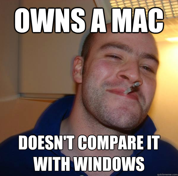 Owns a mac doesn't compare it with windows - Owns a mac doesn't compare it with windows  Misc