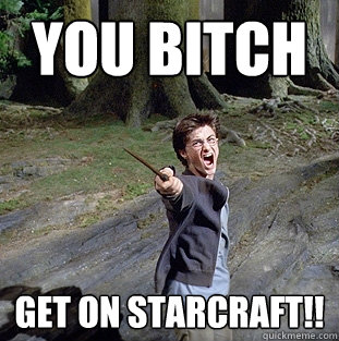 you bitch get on starcraft!!  Pissed off Harry