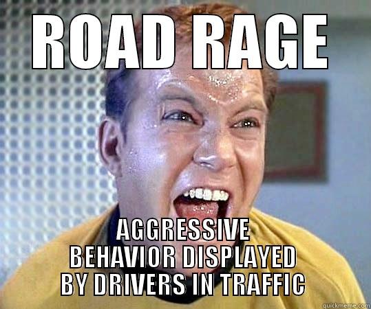 ROAD RAGE AGGRESSIVE BEHAVIOR DISPLAYED BY DRIVERS IN TRAFFIC Misc