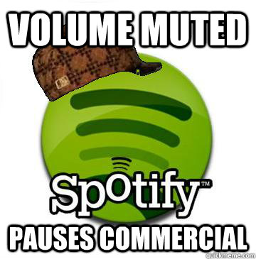 Volume Muted Pauses Commercial  