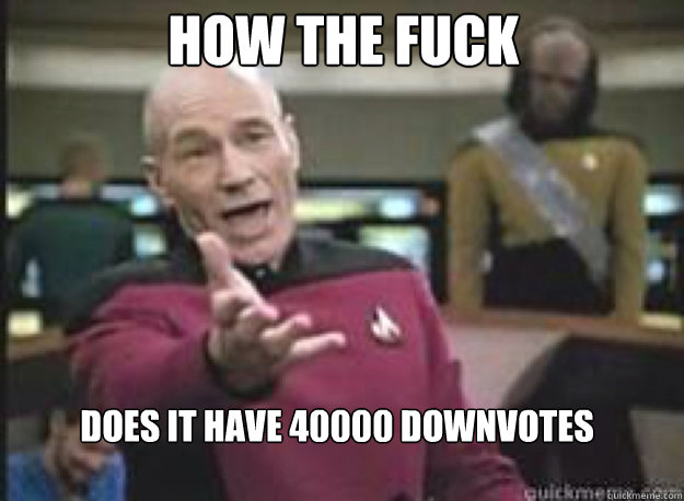 How the fuck  does it have 40000 downvotes  What the Fuck