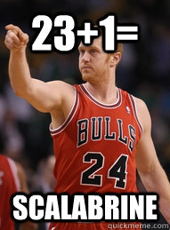 23+1= SCALABRINE  Brian Scalabrine