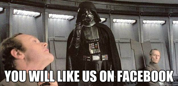 You will like us on facebook  Darth Vader Force Choke