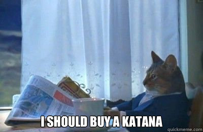  I should buy a katana  I should buy a bike