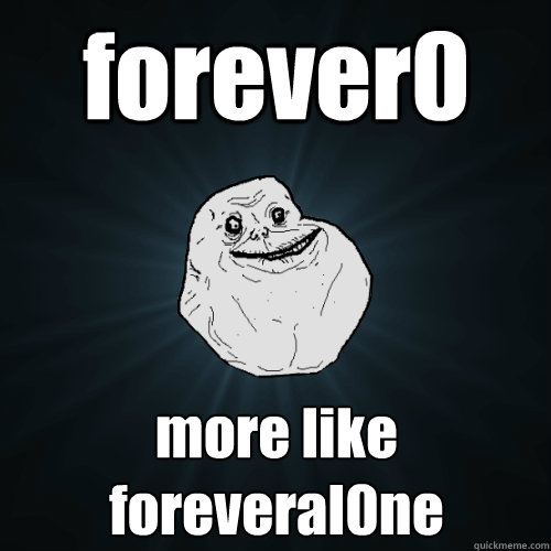 forever0 more like foreveral0ne   Forever Alone