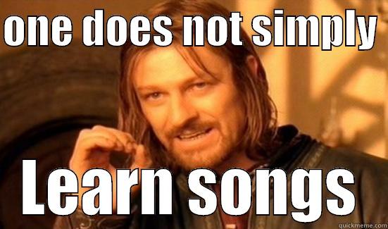 ONE DOES NOT SIMPLY  LEARN SONGS Boromir