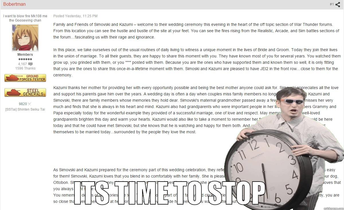  ITS TIME TO STOP Misc