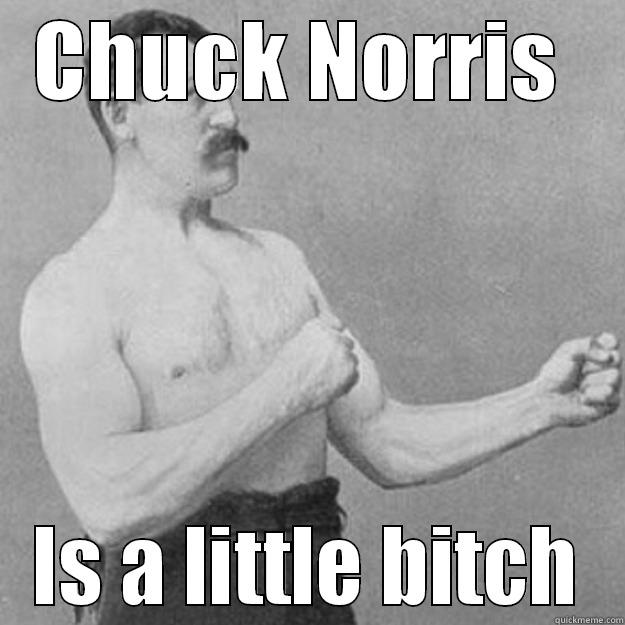 CHUCK NORRIS  IS A LITTLE BITCH overly manly man
