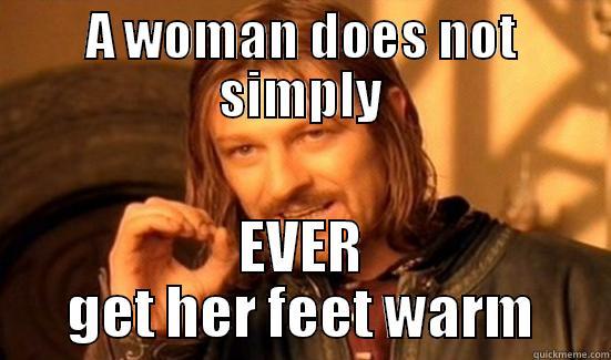 A WOMAN DOES NOT SIMPLY EVER GET HER FEET WARM Boromir