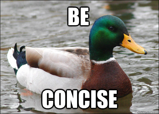 be concise   Actual Advice Mallard
