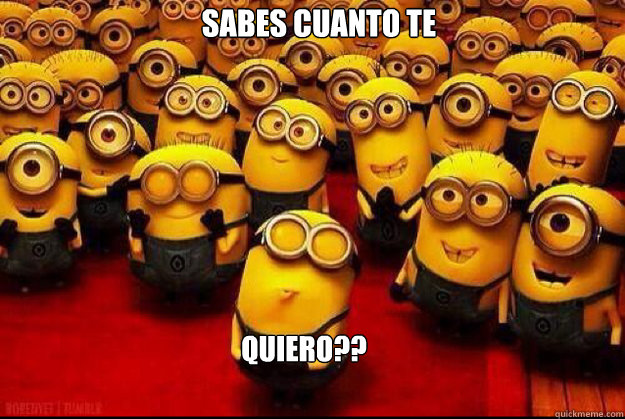 sabes cuanto te 
  quiero??
  minion