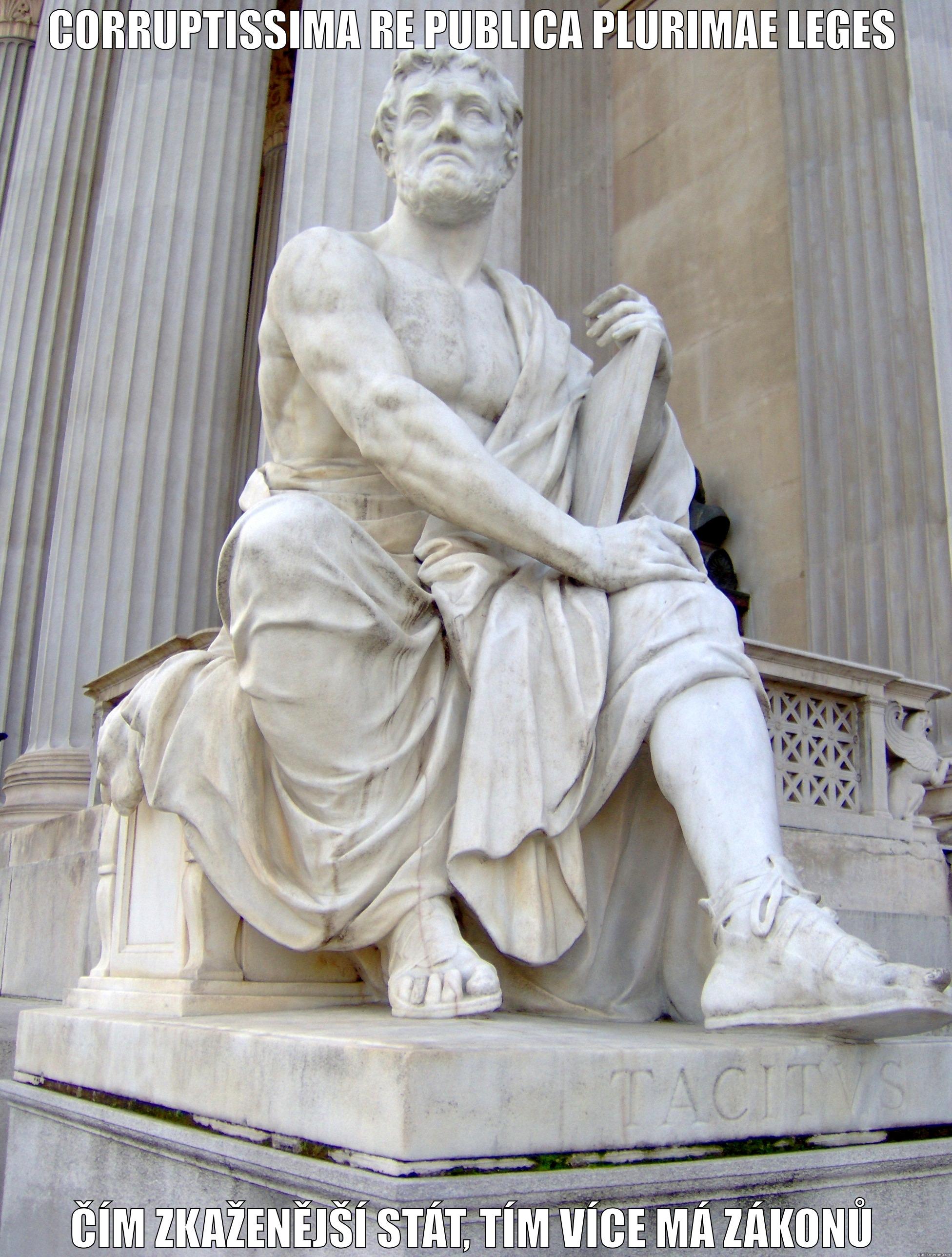 CORRUPTISSIMA RE PUBLICA PLURIMAE LEGES ČÍM ZKAŽENĚJŠÍ STÁT, TÍM VÍCE MÁ ZÁKONŮ Misc