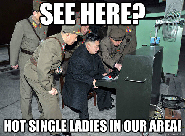 see here? hot single ladies in our area!  kim jong un