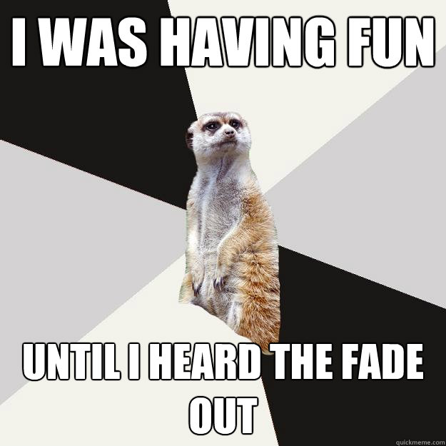 I was having fun Until I heard the fade out - I was having fun Until I heard the fade out  Musically inclined meercat