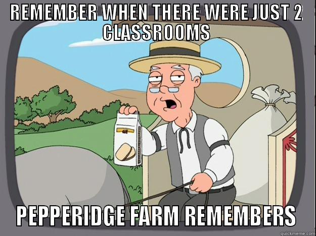 REMEMBER WHEN THERE WERE JUST 2 CLASSROOMS PEPPERIDGE FARM REMEMBERS Pepperidge Farm Remembers