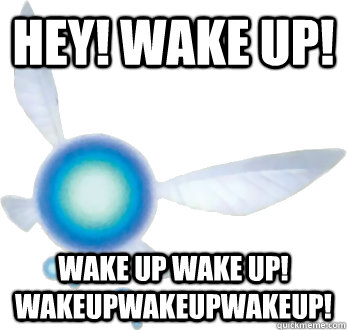 Hey! Wake up! WAKE UP WAKE UP! WAKEUPWAKEUPWAKEUP!  Annoying Navi