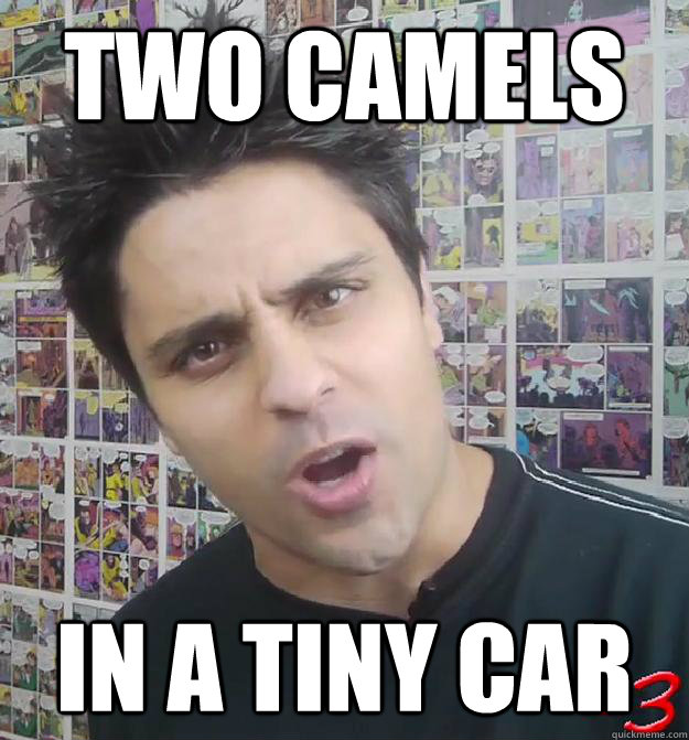 Two Camels in a tiny car  Skeptical Ray William Johnson