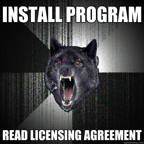 install program read licensing agreement  Insanity Wolf