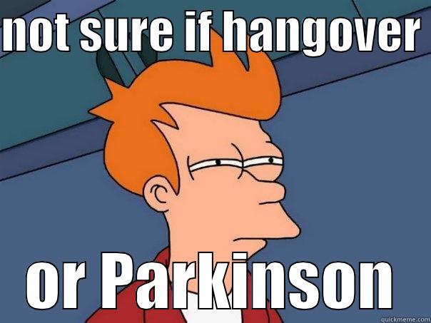 NOT SURE IF HANGOVER  OR PARKINSON Futurama Fry
