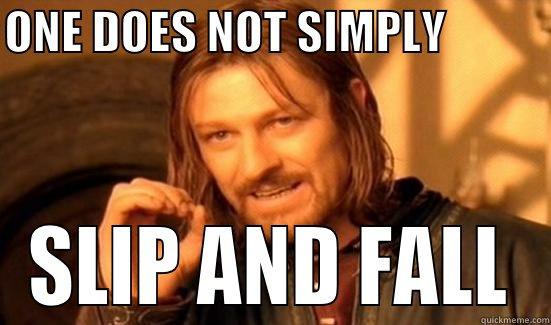 ONE DOES NOT SIMPLY            SLIP AND FALL Boromir