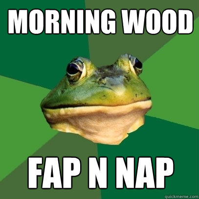 morning wood fap n nap  Foul Bachelor Frog