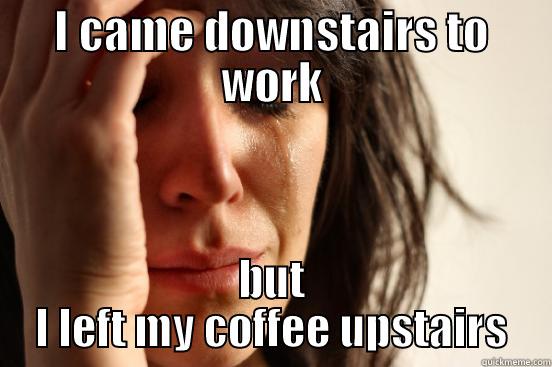 I CAME DOWNSTAIRS TO WORK BUT I LEFT MY COFFEE UPSTAIRS First World Problems