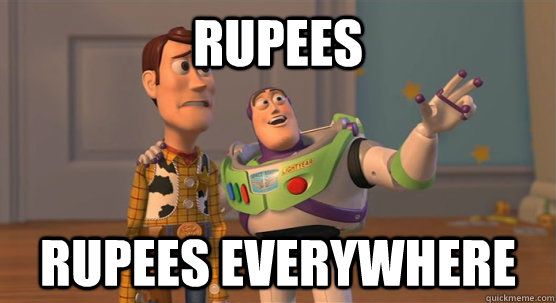 rupees rupees everywhere  Toy Story Everywhere