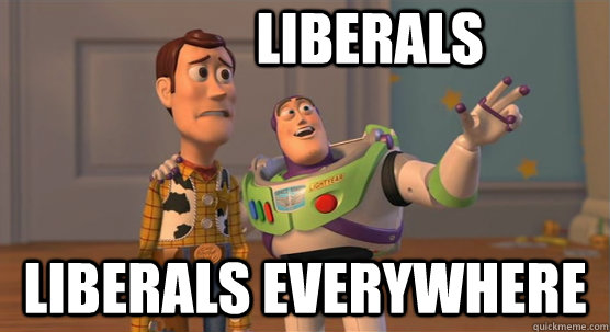 liberals liberals everywhere - liberals liberals everywhere  Toy Story Everywhere