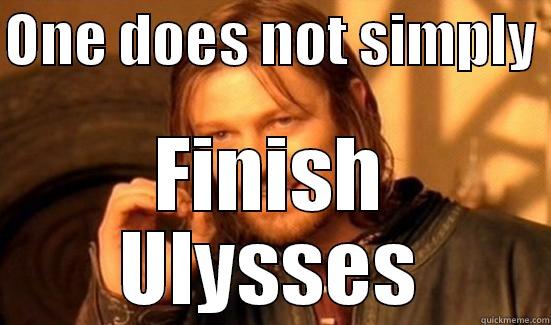 ONE DOES NOT SIMPLY  FINISH ULYSSES Boromir