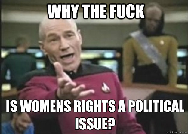 WHY THE FUCK is womens rights a political issue?  Annoyed Pichard