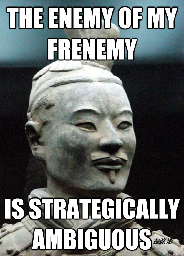The Enemy of my Frenemy Is strategically ambiguous  Sun Tzu