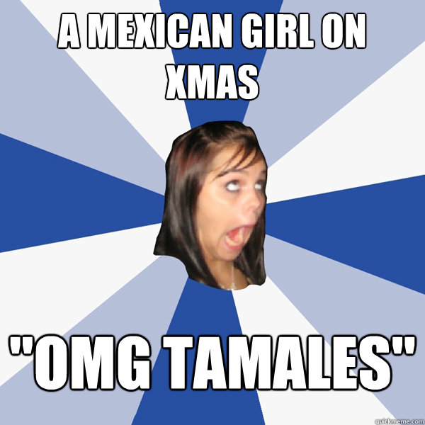 a mexican girl on xmas 