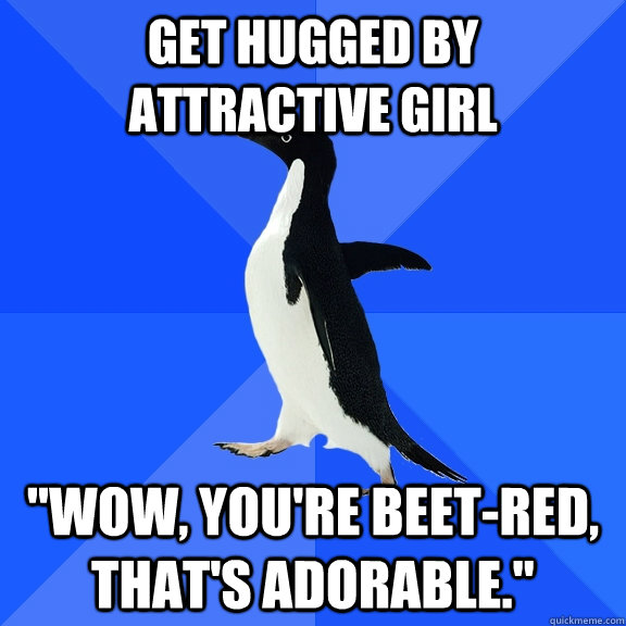 Get hugged by attractive girl 