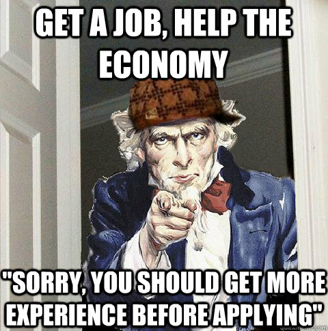 get a job, help the economy  