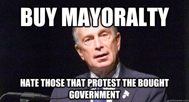 Buy mayoralty Hate those that protest the bought government  