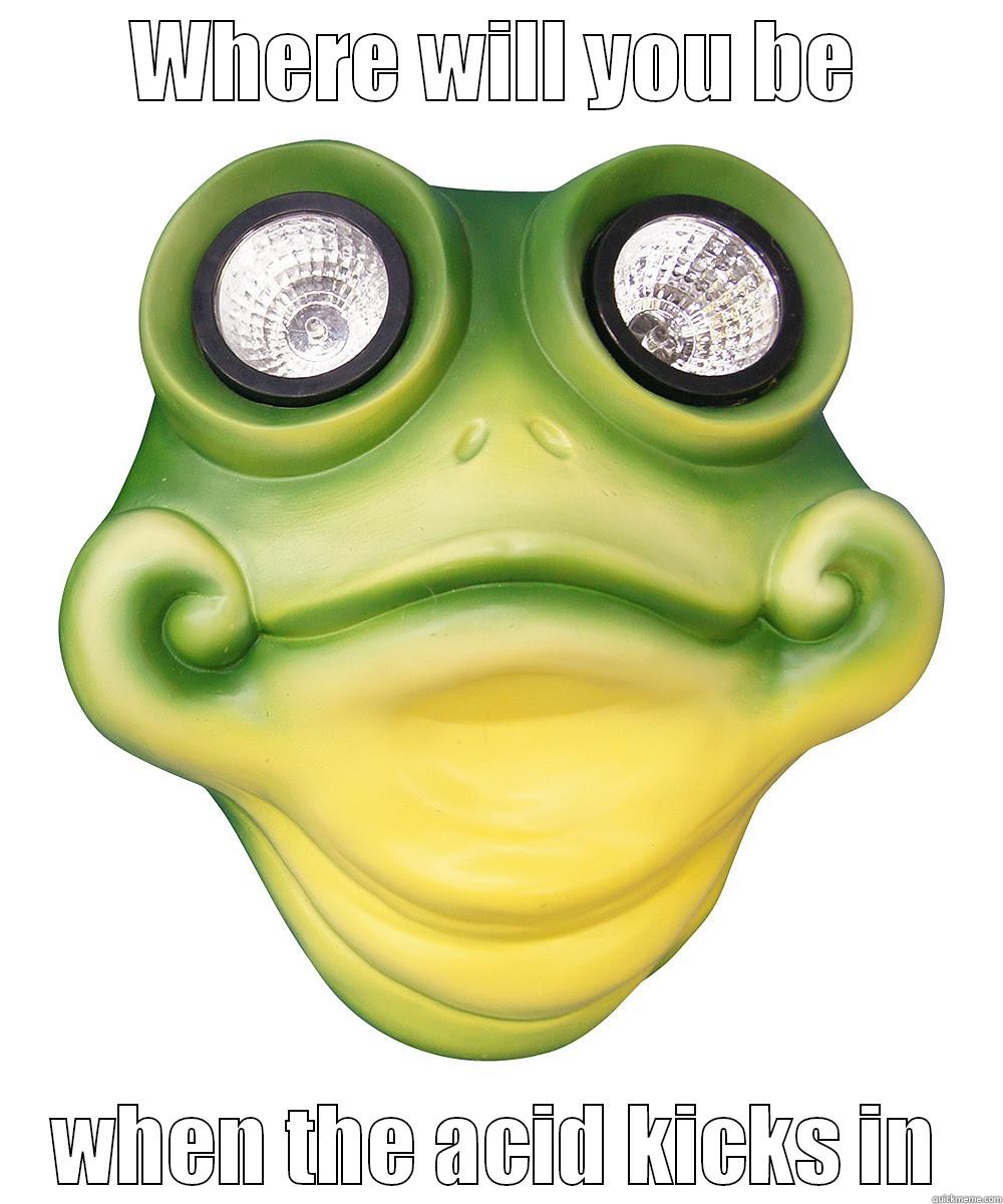 WHERE WILL YOU BE WHEN THE ACID KICKS IN Misc