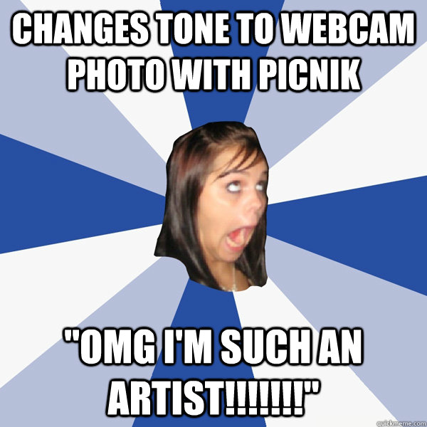 changes tone to webcam photo with Picnik 