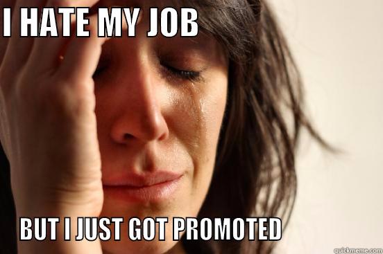 I HATE MY JOB                             BUT I JUST GOT PROMOTED                  First World Problems