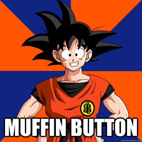  Muffin button  Good Guy Goku