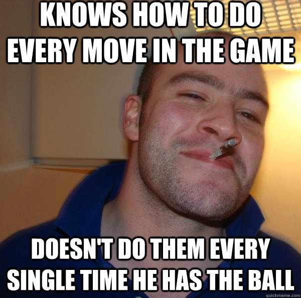 Knows how to do every move in the game doesn't do them every single time he has the ball - Knows how to do every move in the game doesn't do them every single time he has the ball  Misc