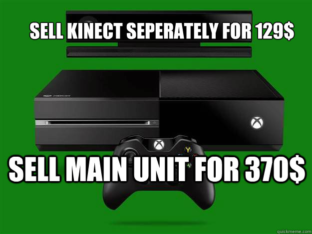 Sell Kinect seperately for 129$ Sell Main unit for 370$ - Sell Kinect seperately for 129$ Sell Main unit for 370$  Misc