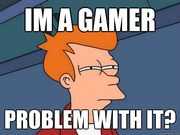 Im a gamer Problem with it?  Futurama Fry