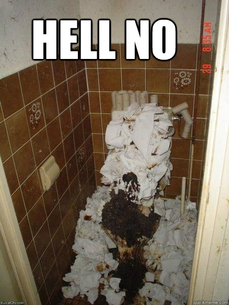 hell no  Toilet