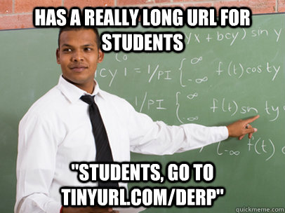 Has a really long URL for students 