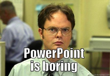 PowerPoint Dwight -  POWERPOINT IS BORING Schrute