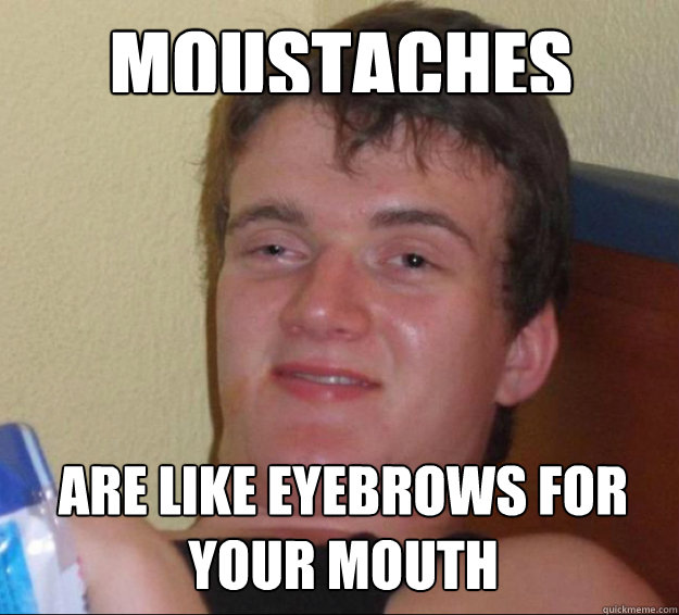 moustaches are like eyebrows for your mouth  10guy