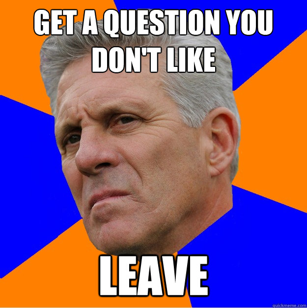 GET A QUESTION YOU DON'T LIKE LEAVE  Uninformed Zook