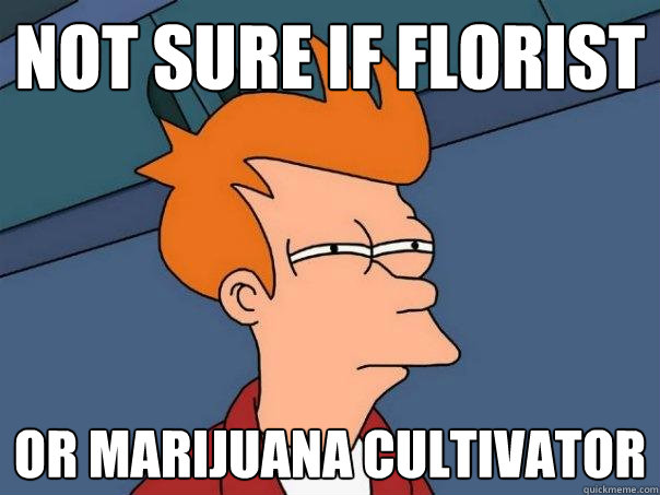 not sure if florist Or marijuana cultivator  Futurama Fry